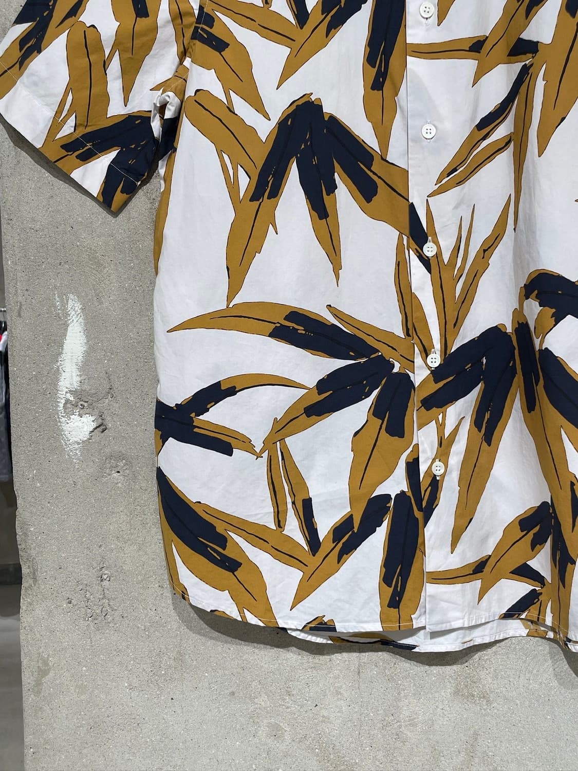 마르니 화이트 리브스 코튼 하프 셔츠 상품이미지4