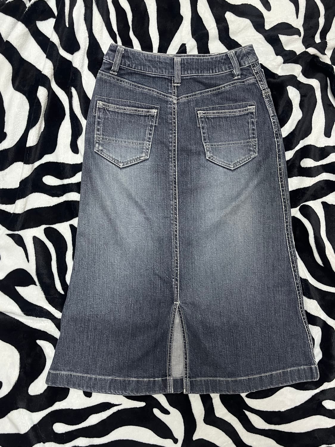 vintage denim long skirt 상품이미지2