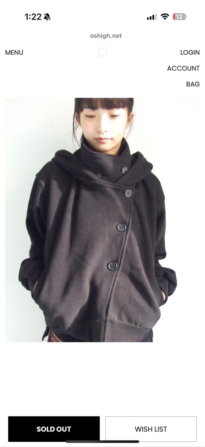 Oshigh high neck hood zip up(black) 상품이미지1