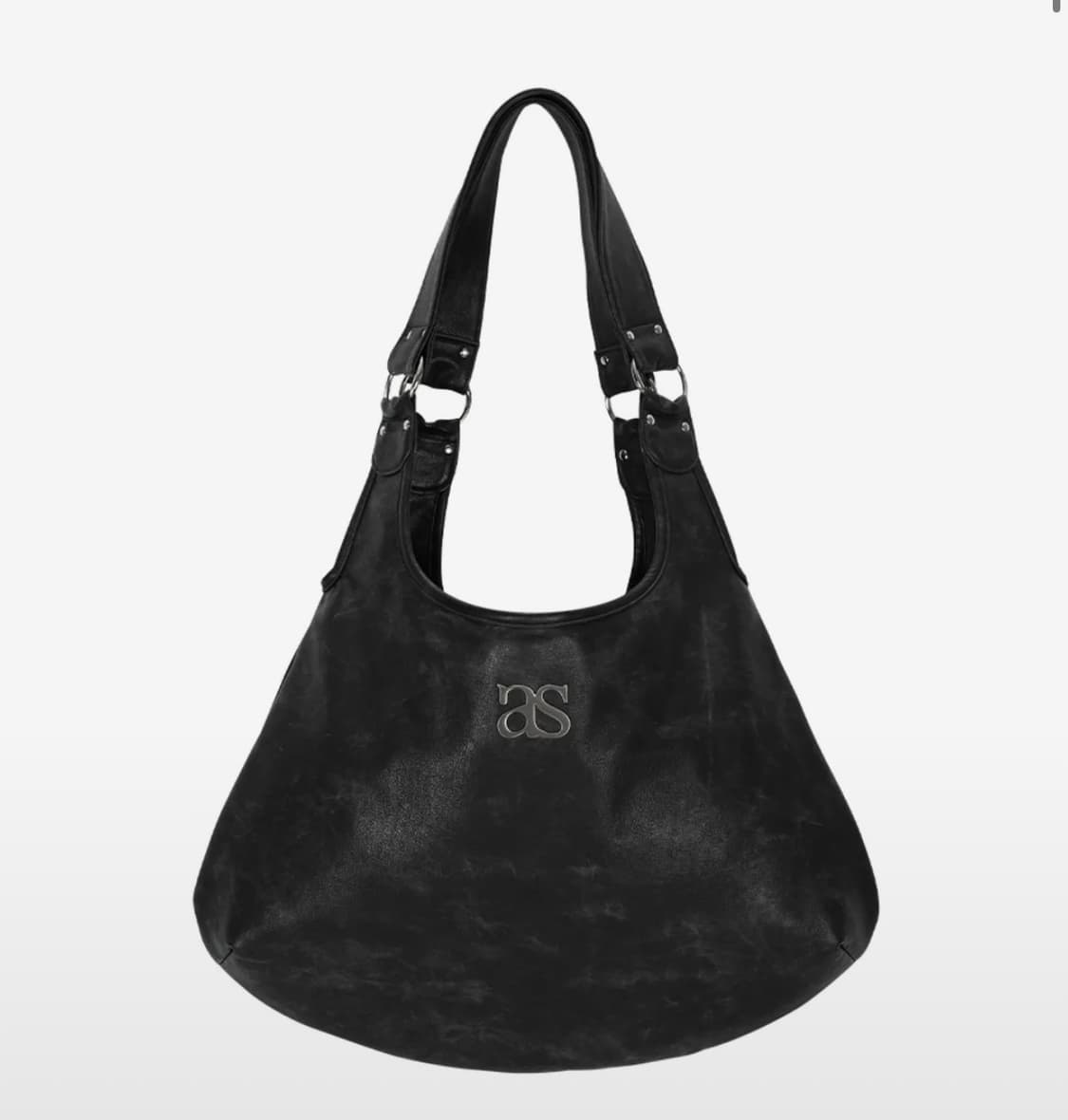 애즈온 리키 숄더백 크랙 블랙 RICKY SHOULDER BAG 상품이미지1