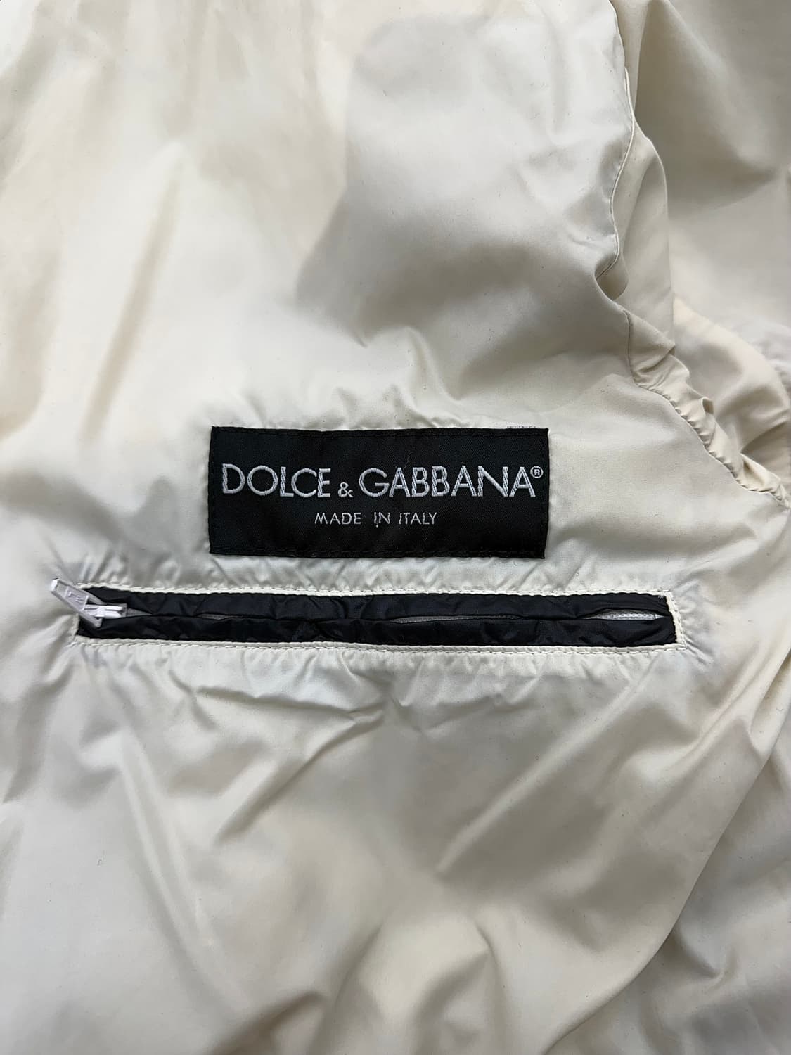 돌체앤가바나 00s 넥 플레이트 글로시 블루 퀼팅 패디드 봄버 자켓 상품이미지7