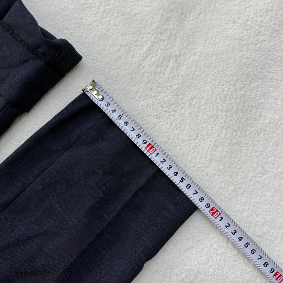 100 지오지아 체크 네이비 정장 셋업 0317T 상품이미지9