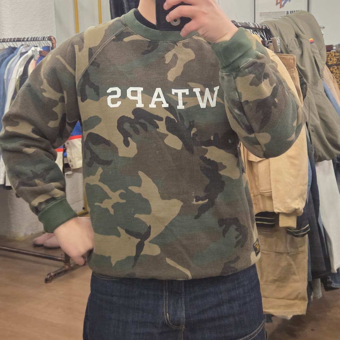 더블탭스 카모 맨투맨 L 상품이미지10