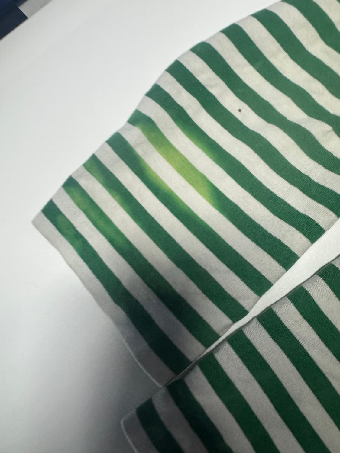 정품!! 여성 꼼데가르송 스트라이프 긴팔 티셔츠 S 그린 상품이미지6