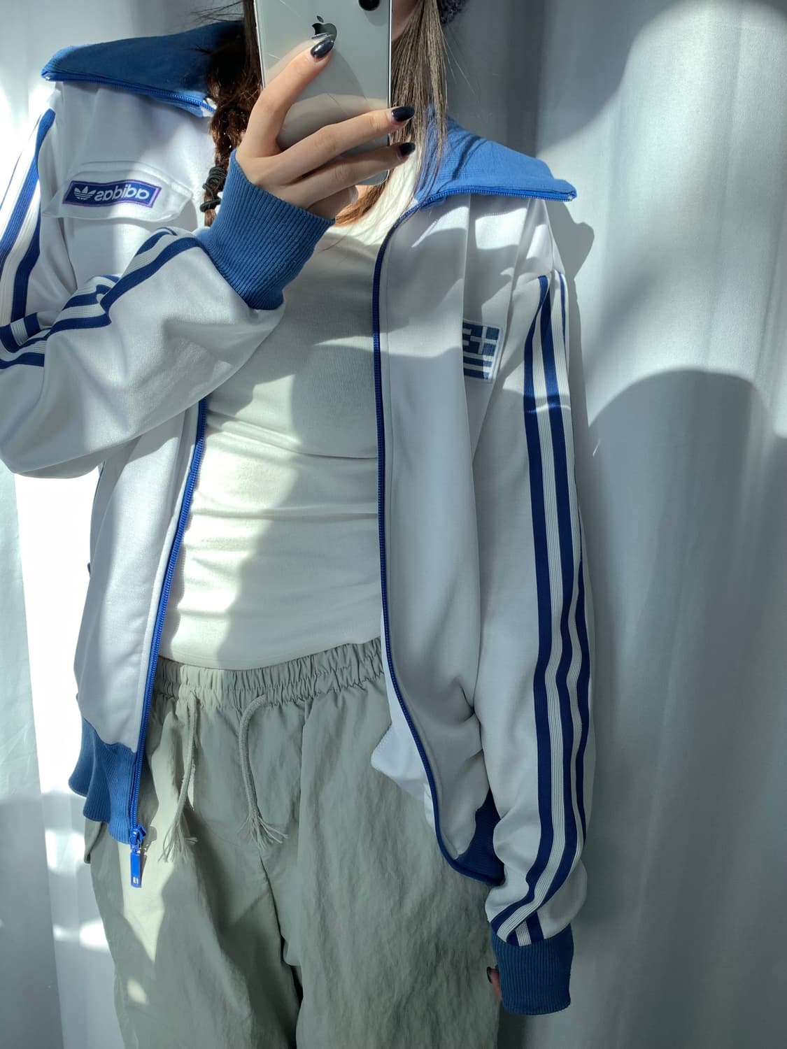 Adidas 아디다스 화이트-블루 그리스 트랙탑 상품이미지8