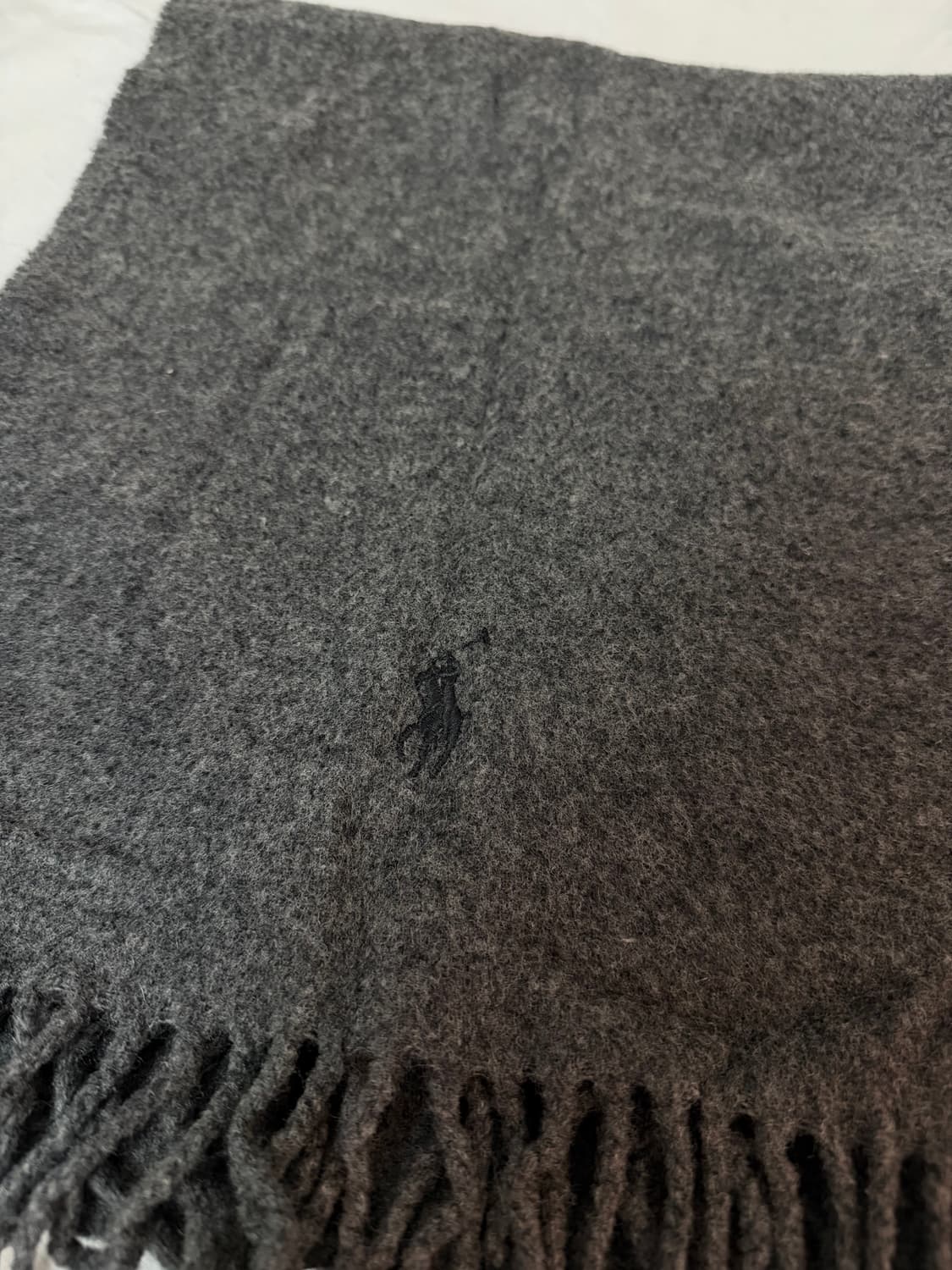 폴로 랄프로렌 포니로고 그레이 울 머플러 상품이미지2