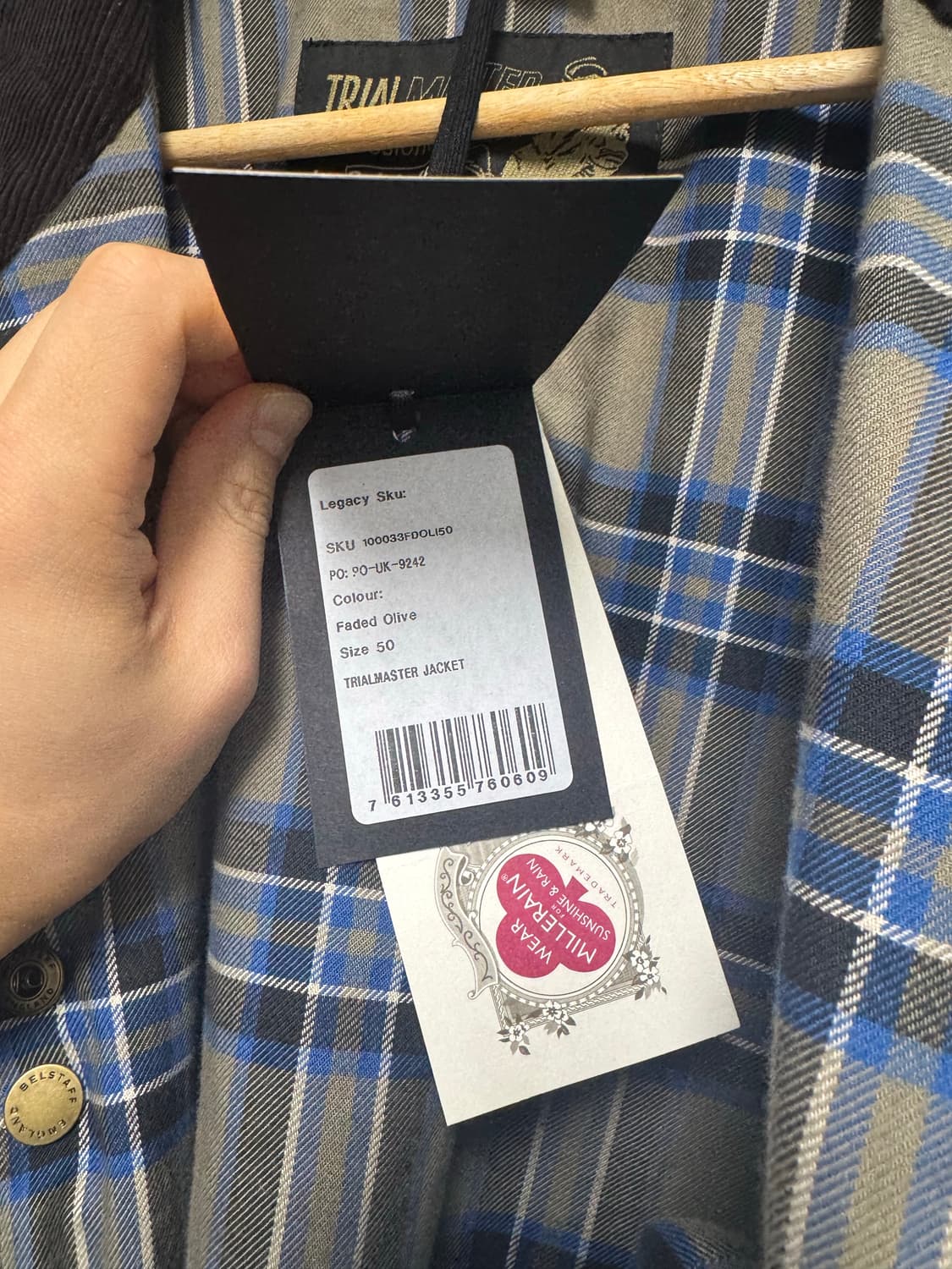 벨스타프 트라이얼마스터 왁스 자켓 그린 50(105) 상품이미지5