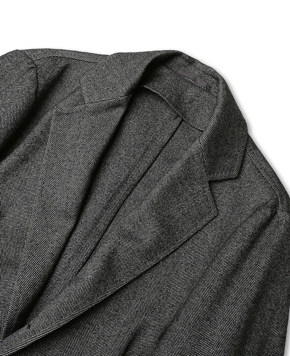 링자켓 [Ring Jacket] 울 캐시미어 헤링본 싱글 코트 상품이미지2