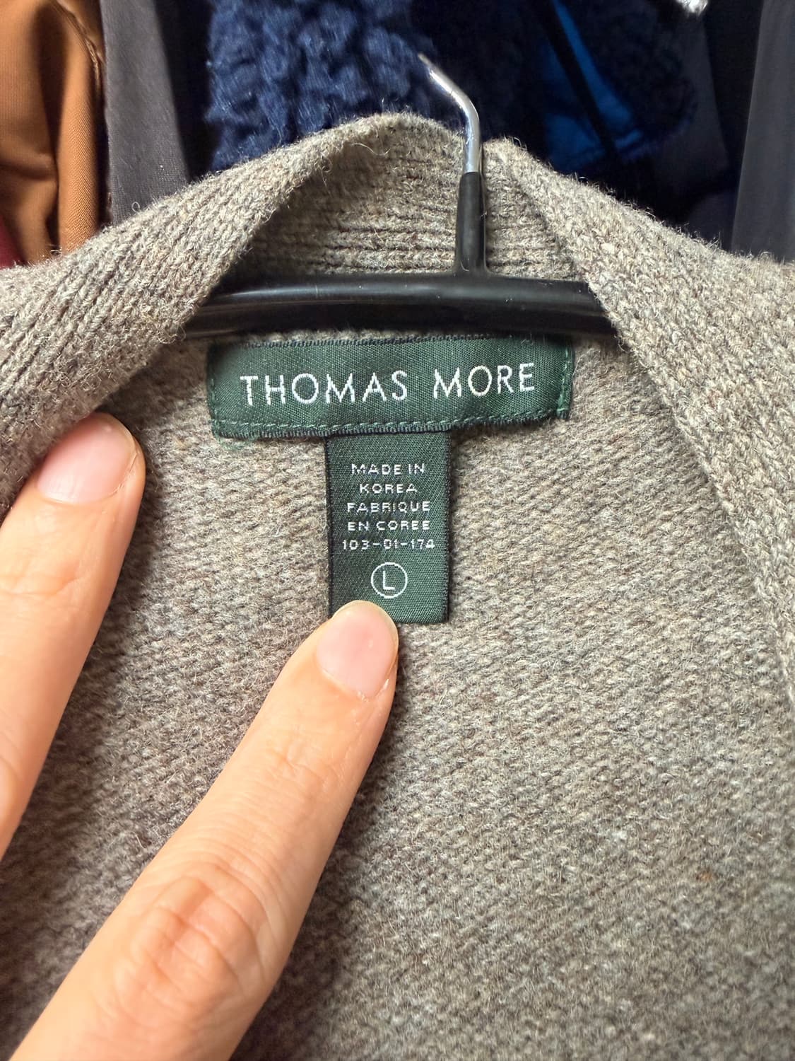 토마스모어 램스울가디건 툰드라 L 상품이미지4