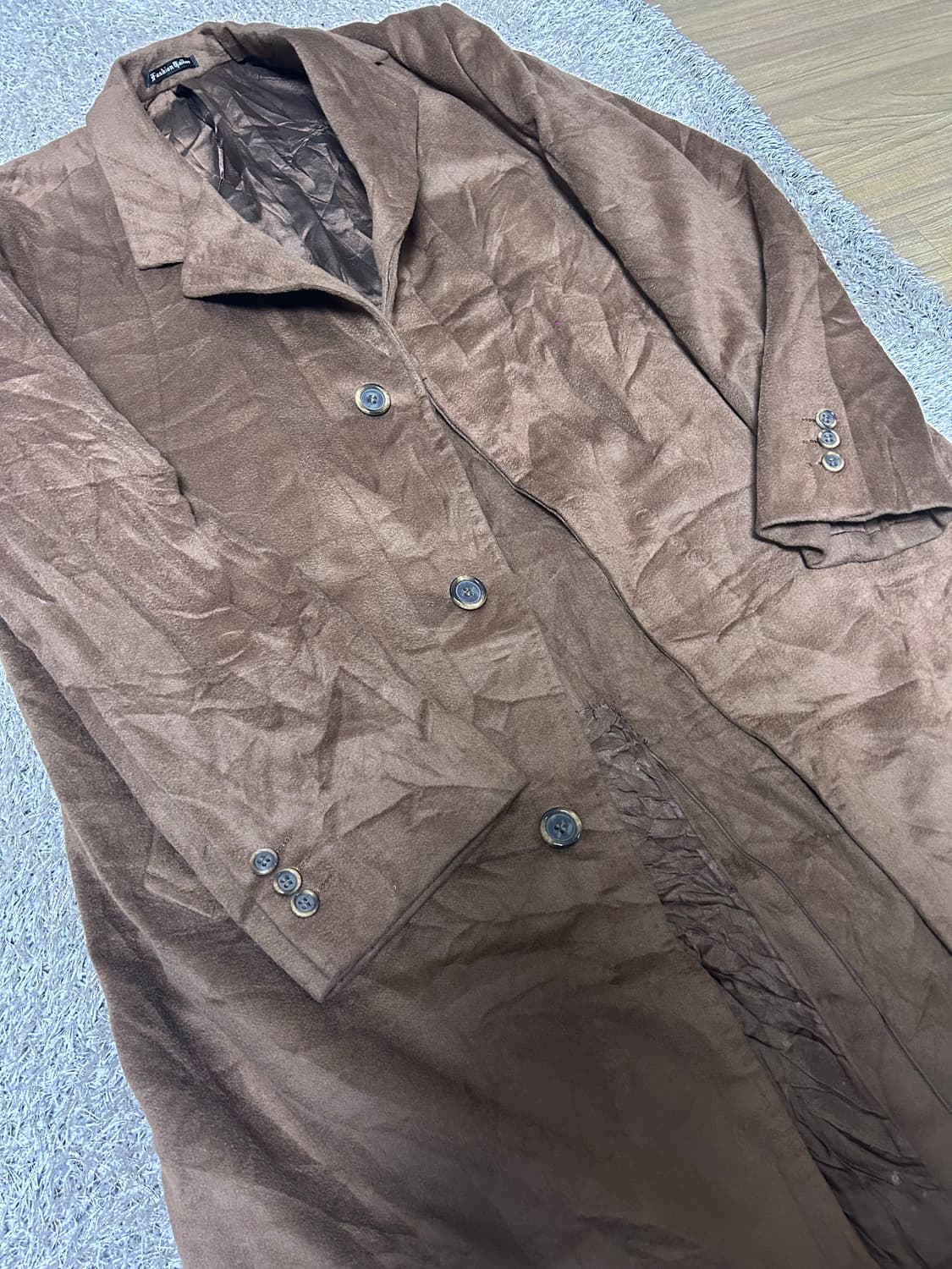 브라운 일본제 캐시미어 코트 사이즈 110 상품이미지2