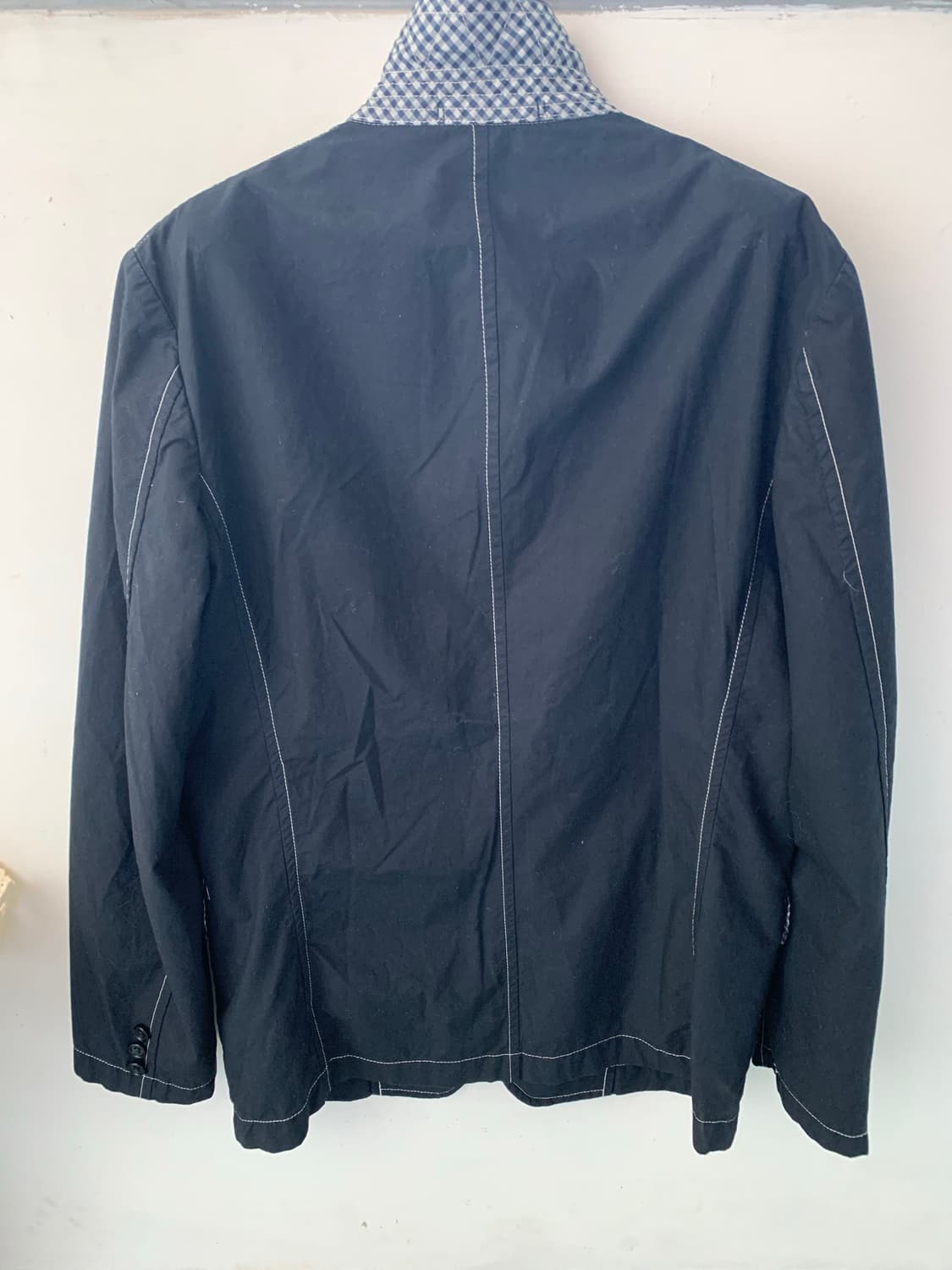 꼼데가르송 옴므 스티치 깅엄 자켓 s 상품이미지2