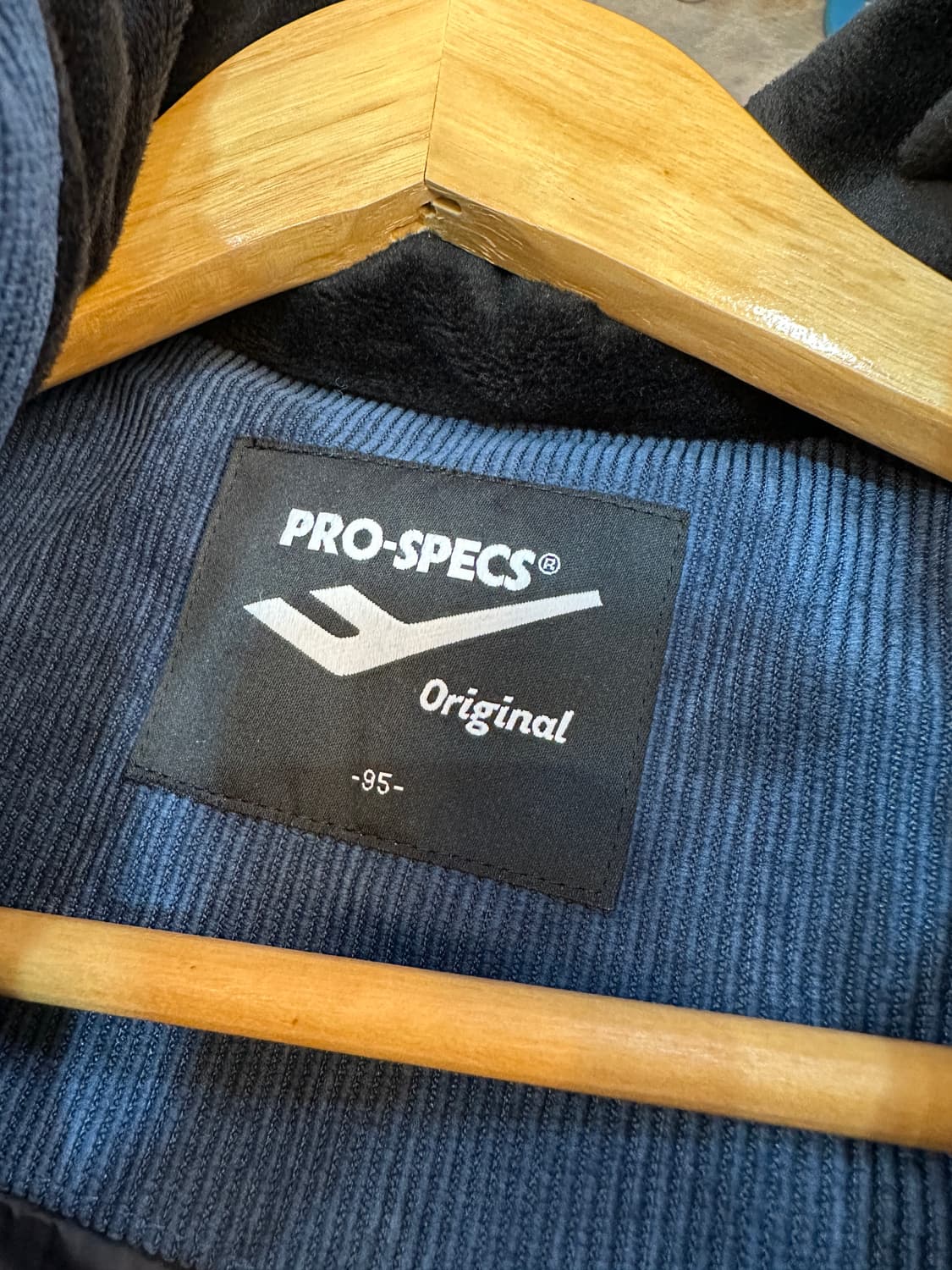 95)프로스펙스 오리지널 코듀로이 거위털 패딩 인디고 블루 상품이미지3