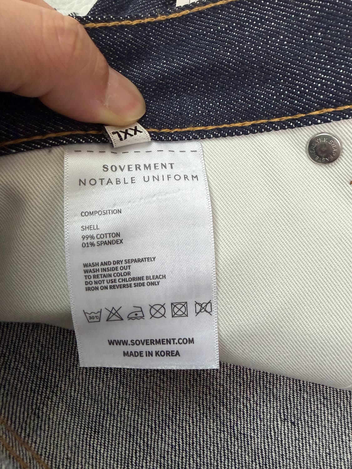 (새상품) Soverment 셀비지 데님 상품이미지7