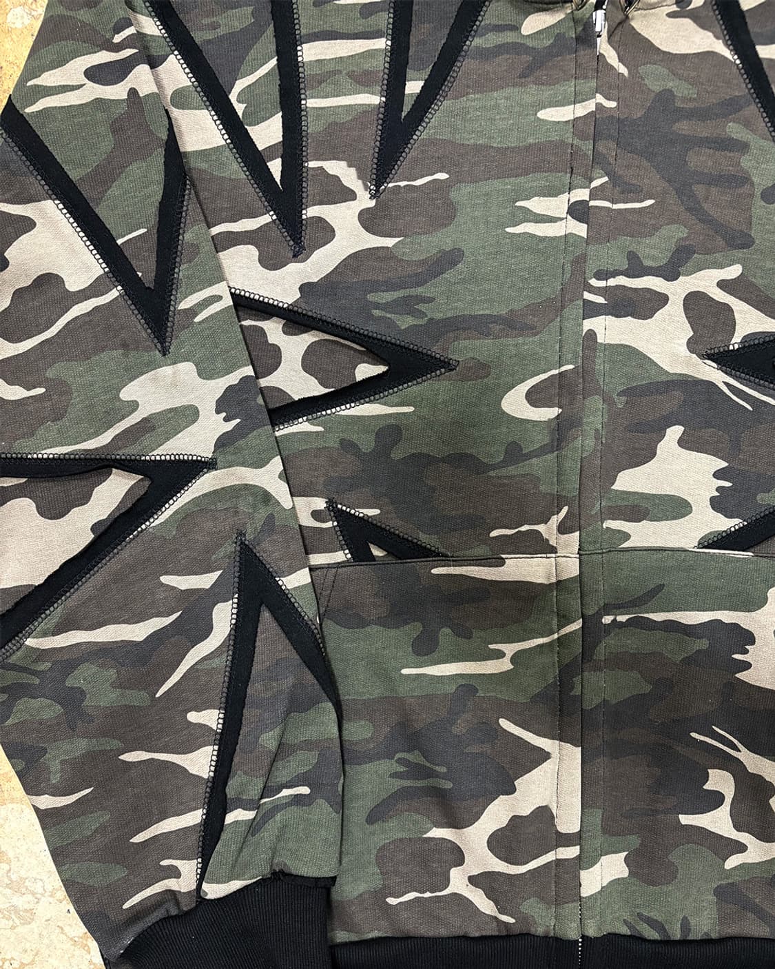 컷로우 밀리터리 패널후디 상품이미지5