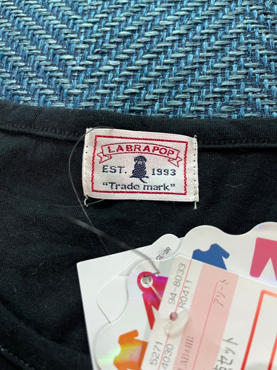 LABRAPOP 강아지 프린팅 반팔티 블랙 새상품 상품이미지3