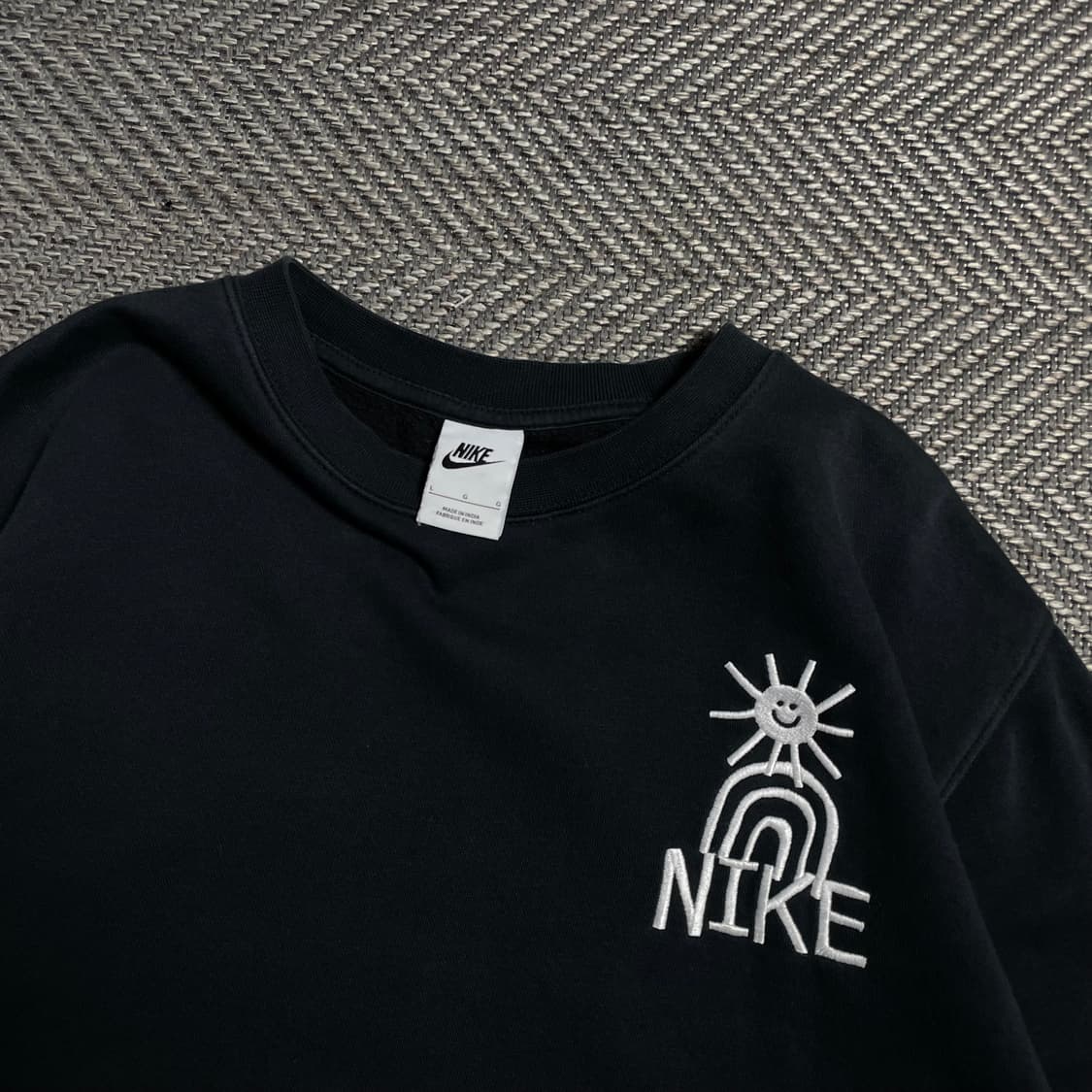 나이키 빅로고 스웻 맨투맨 블랙o 5385 상품이미지4