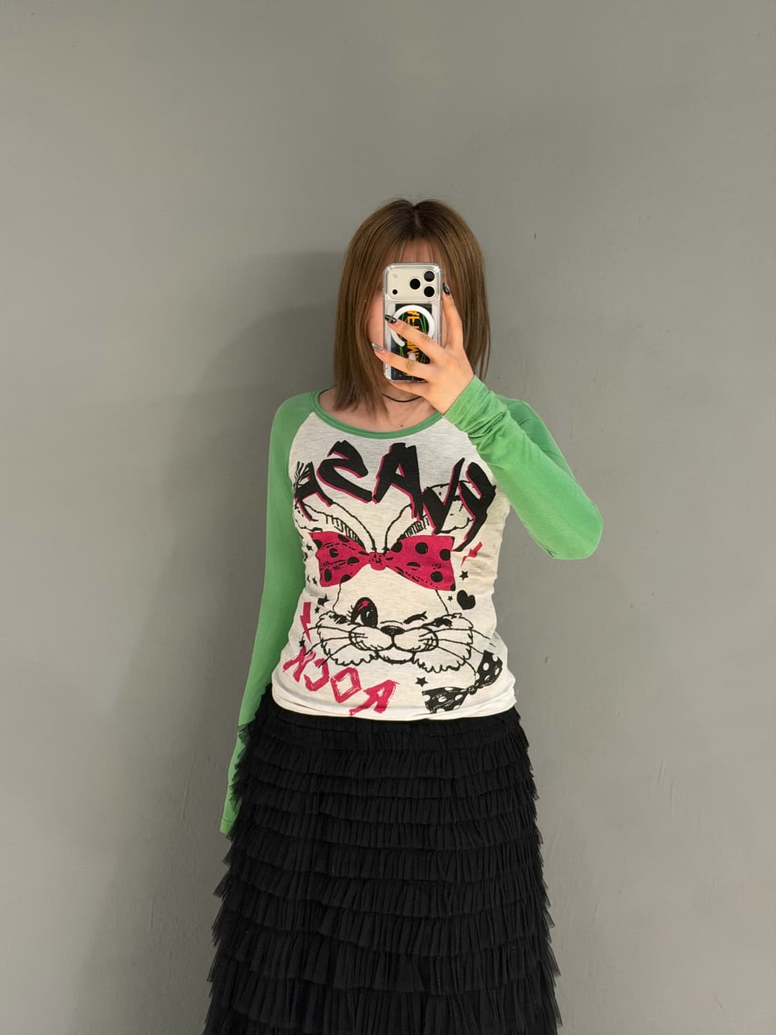 kawaii rabbit raglan long sleeve 상품이미지2