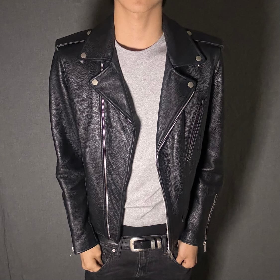 vintage rider leather jacket 상품이미지3