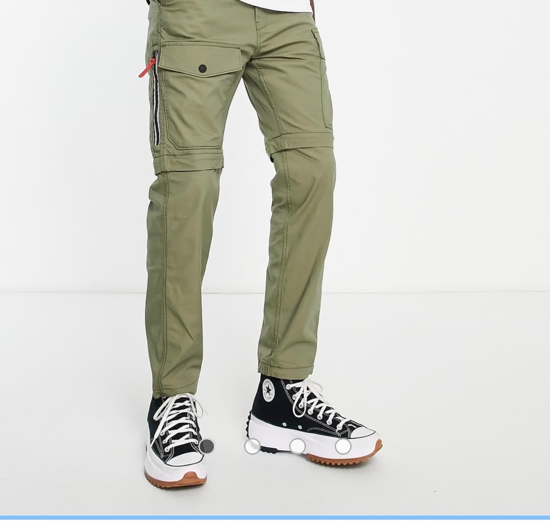 [32]리바이스 프리미엄 반바지 겸용 나일론 카고 팬츠/카키올리브 상품이미지2