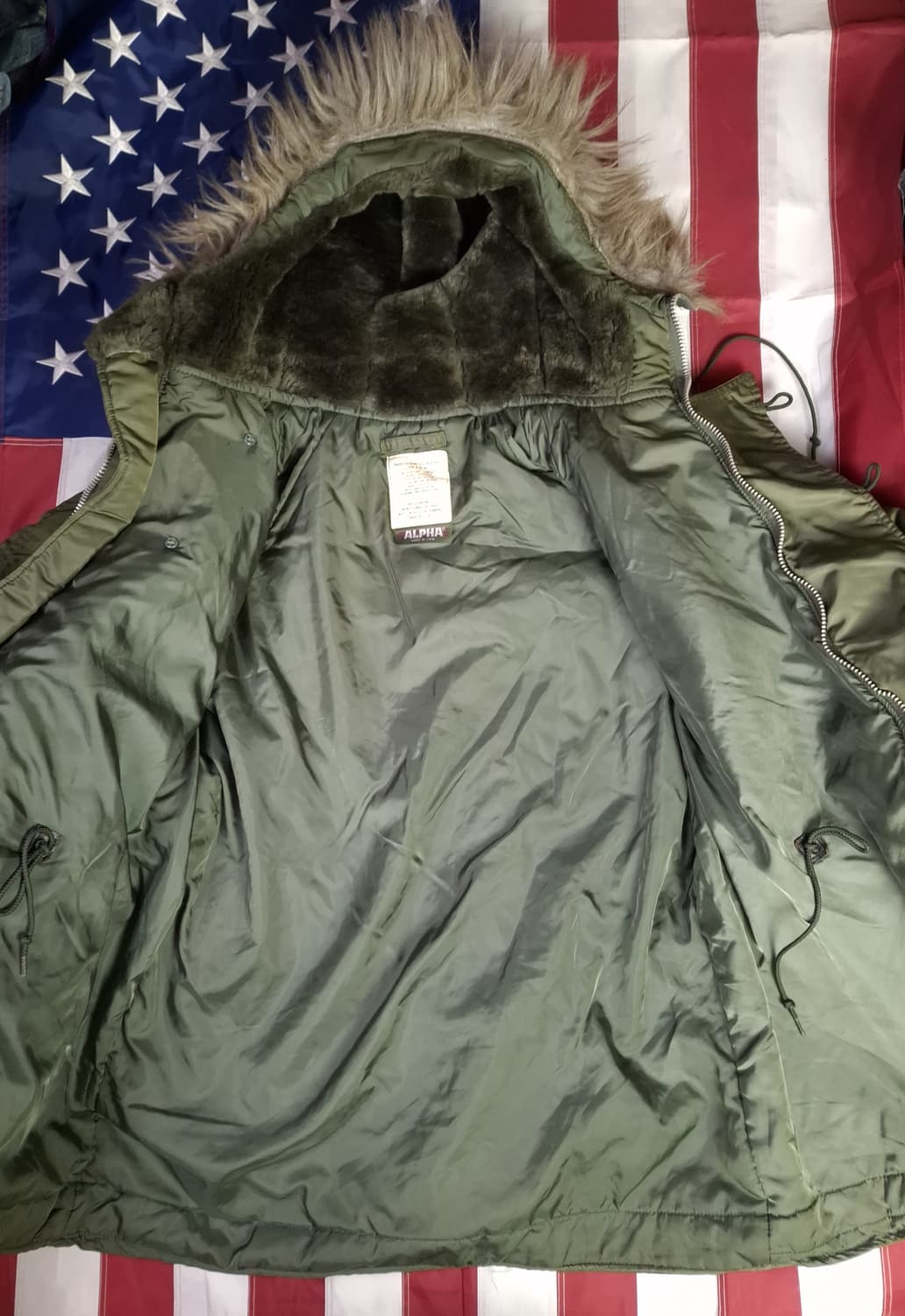 오리지날 90's 미국제조 미공군 민수용 알파사 N-3B 극한지용 파카 상품이미지6