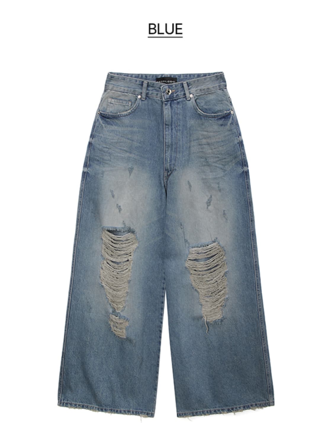 S) 엘씨디씨 디스트레스 와이드 레그 데님  상품이미지2