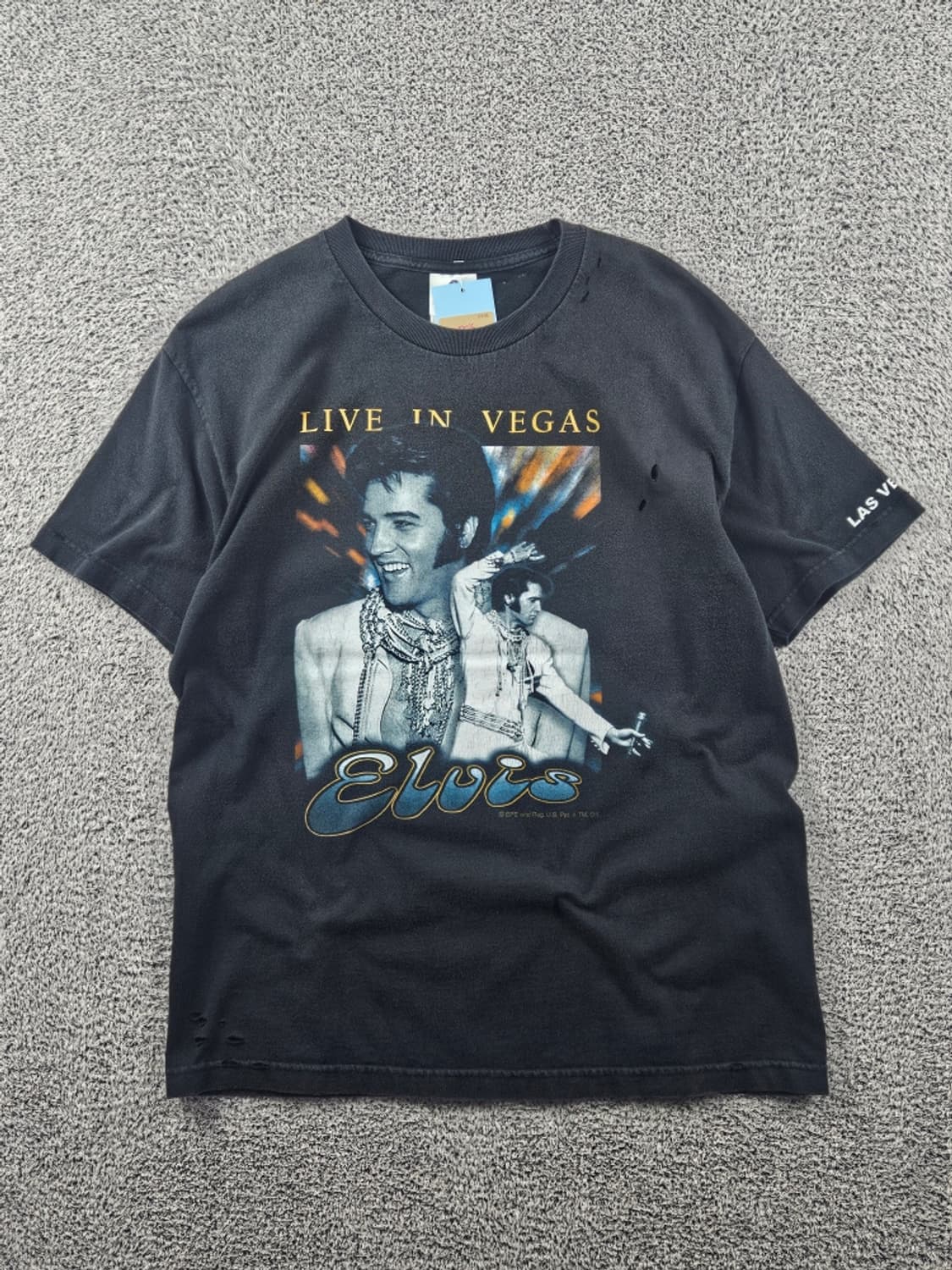 00's 엘비스 프레슬리 라이브 인 베가스 반팔 티셔츠 (L)/11438 상품이미지1