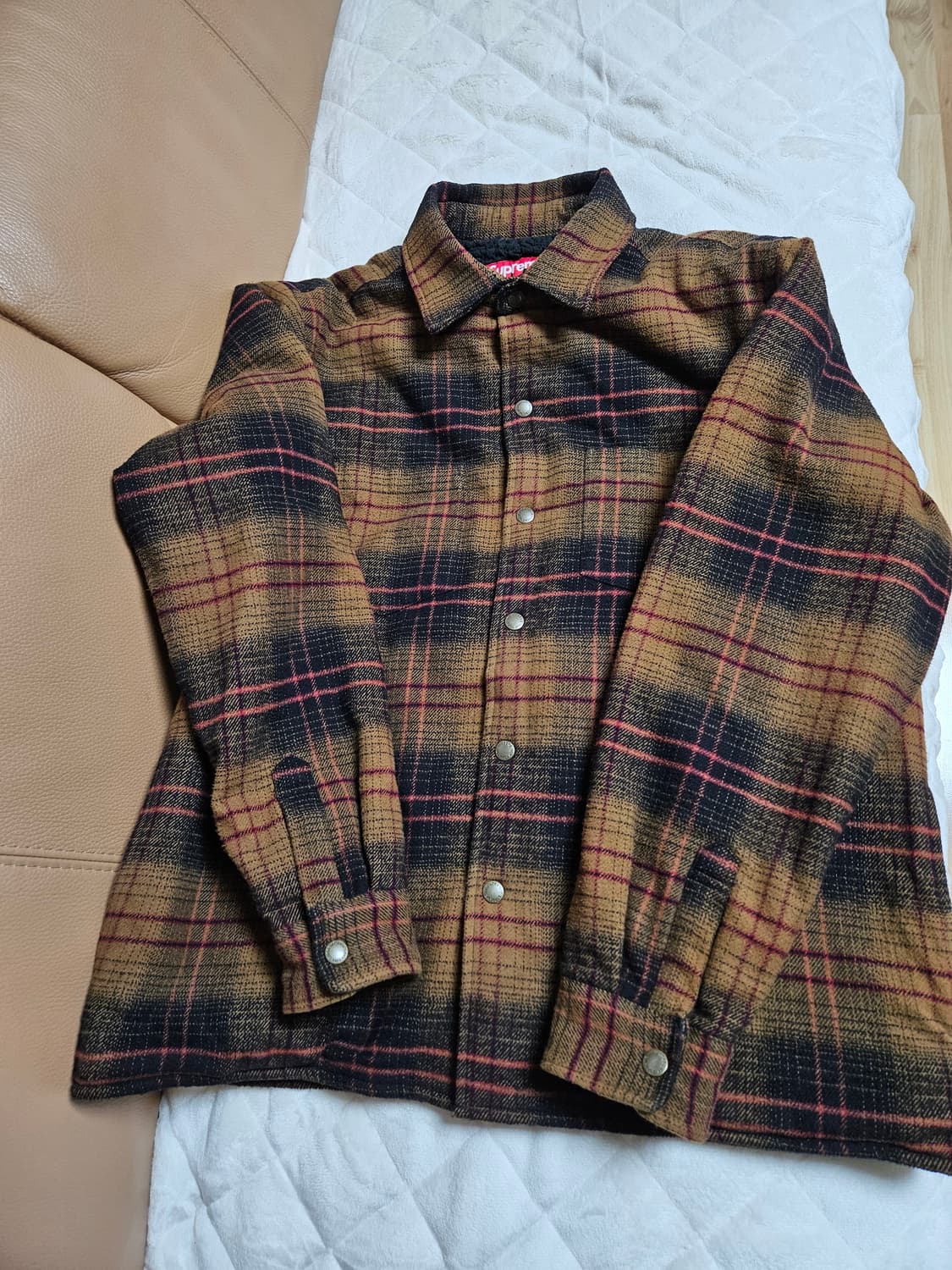 슈프림 라인드 플란넬 스냅 셔츠 자켓 23FW 상품이미지1