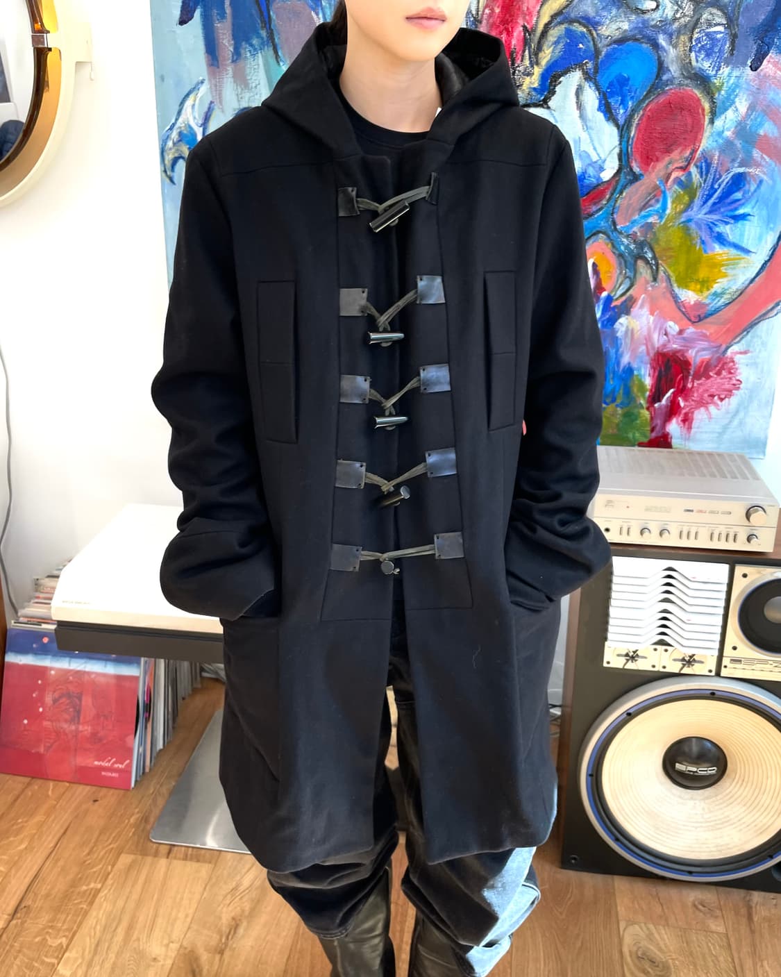 [50] 휴고보스 레더 토글 코트 상품이미지1