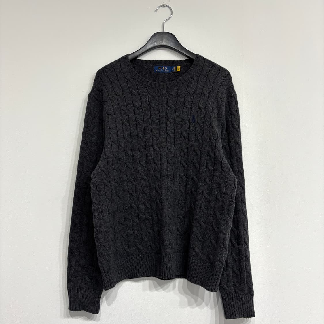 폴로 꽈배기 패턴 코튼니트 상품이미지2