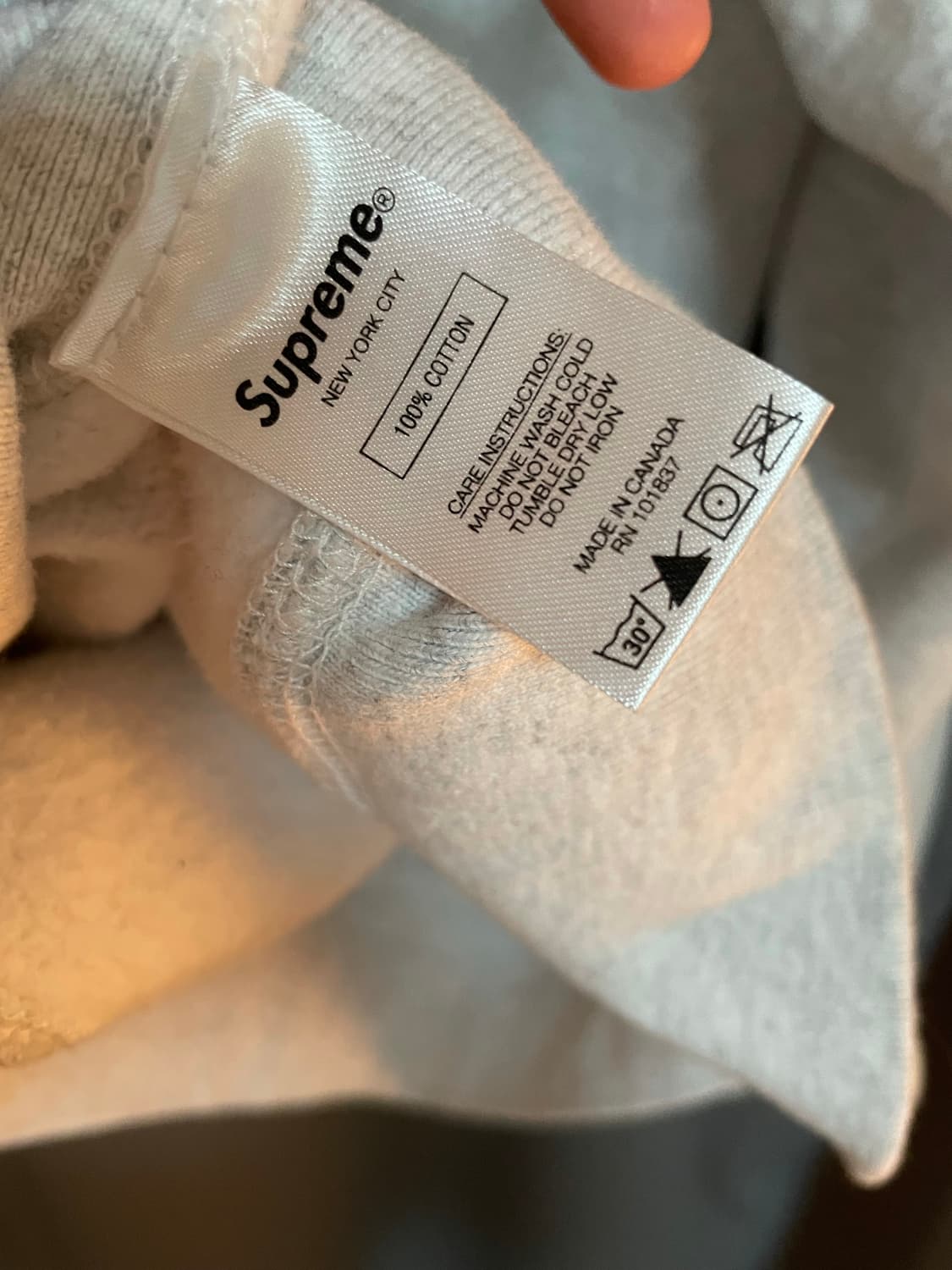 슈프림 s 로고 후드 라이트 그레이 m 상품이미지6