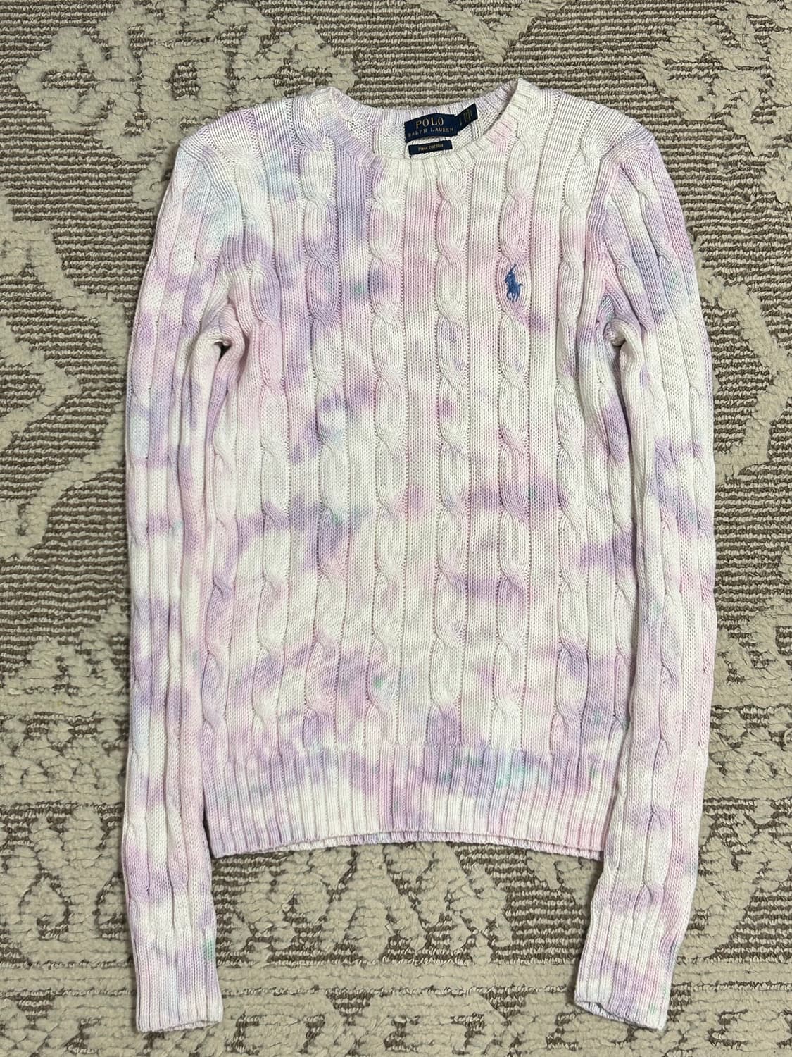 폴로 타이다이 슬림 딱붙핏 케이블 니트 상품이미지1