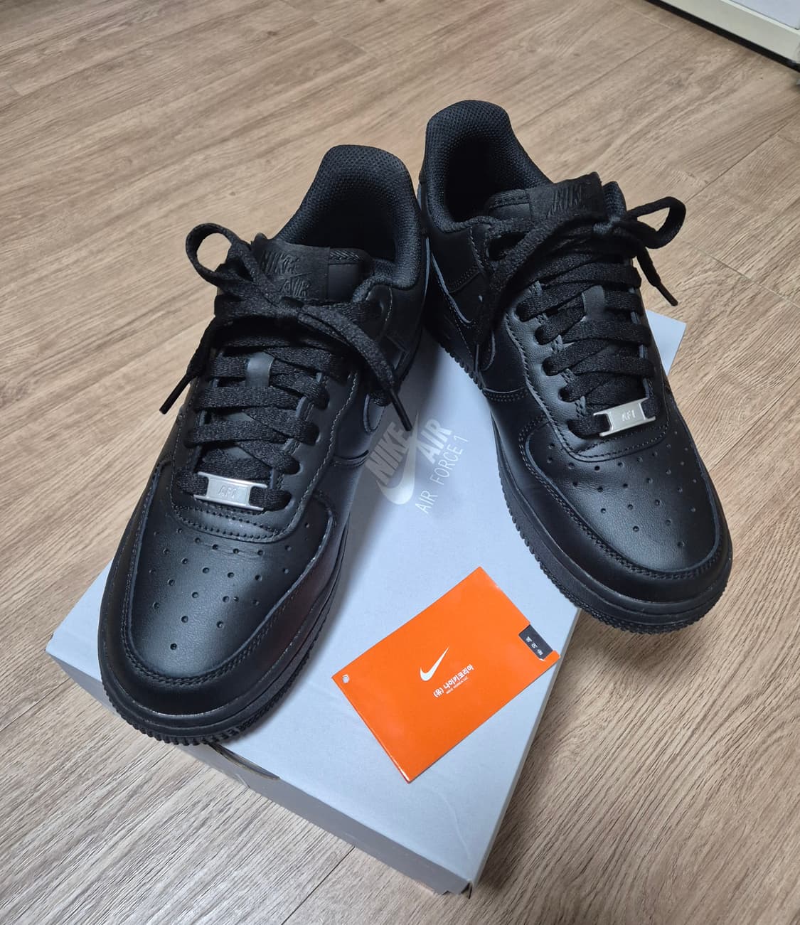 나이키 에어포스 1 올검 WMNS AIR FORCE 1 07 블랙 250 상품이미지1