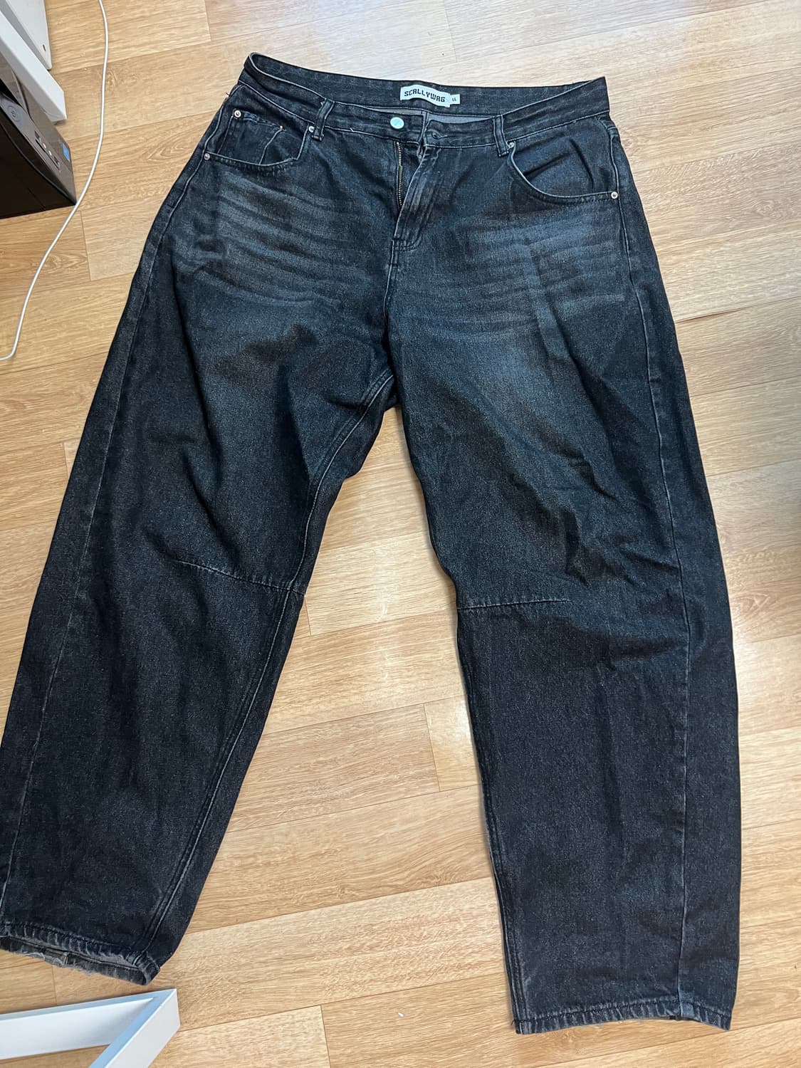 스켈리웩 벌룬핏 커브드 멀티 다트 데님 블랙 XL 상품이미지1