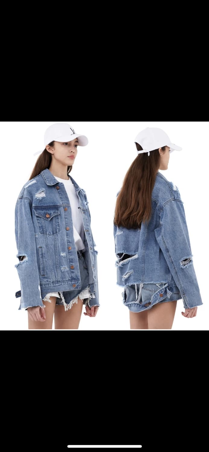 바이브레이트 데미지드 데님 자켓 상품이미지8