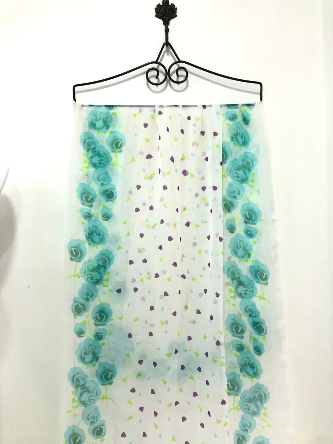 mint rose heart pattern scarf 상품이미지4