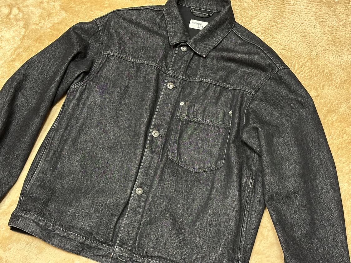 러프사이드 데님자켓 블랙 1사이즈(100) 상품이미지3