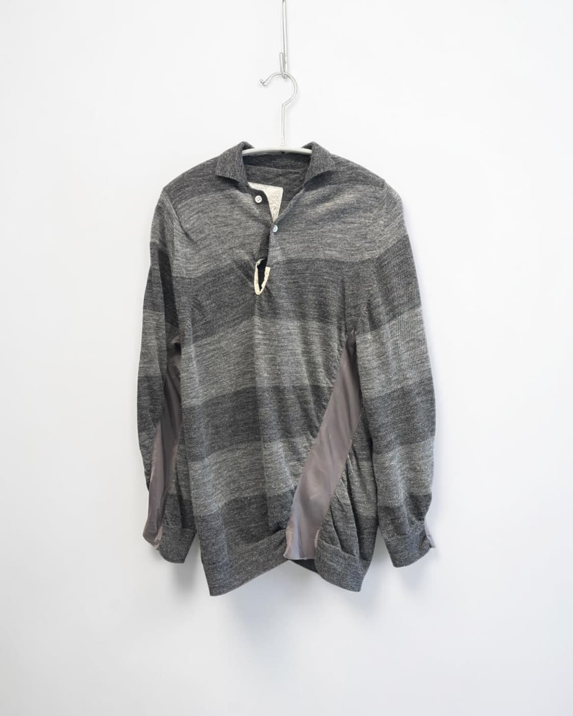 SACAI AD2005 wool panel knit polo 상품이미지1