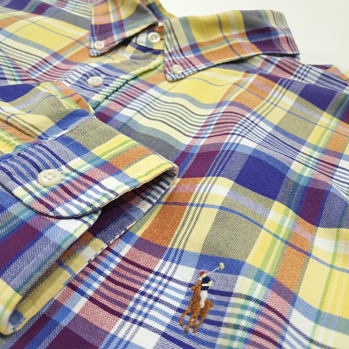 CL503 2XB 폴로 90s 코튼 매드라스체크 멀티컬러 셔츠 남방 상품이미지4