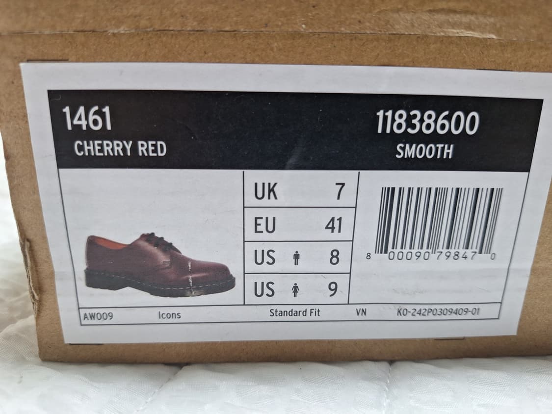 닥터마틴 스무스 1461 체리레드 260 상품이미지5