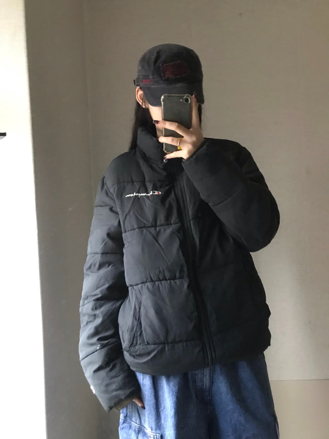 챔피온 블랙 패딩 상품이미지1