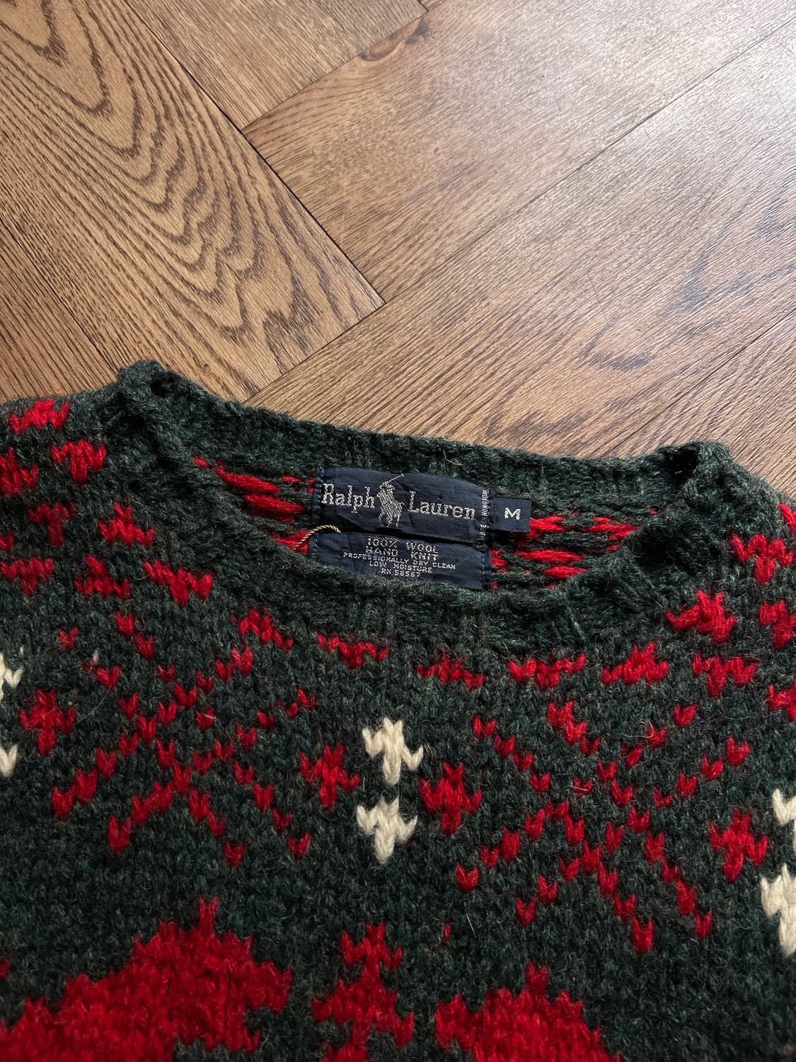 [M]80's 폴로 랄프로렌 노르딕 패턴 핸드 니트 상품이미지2