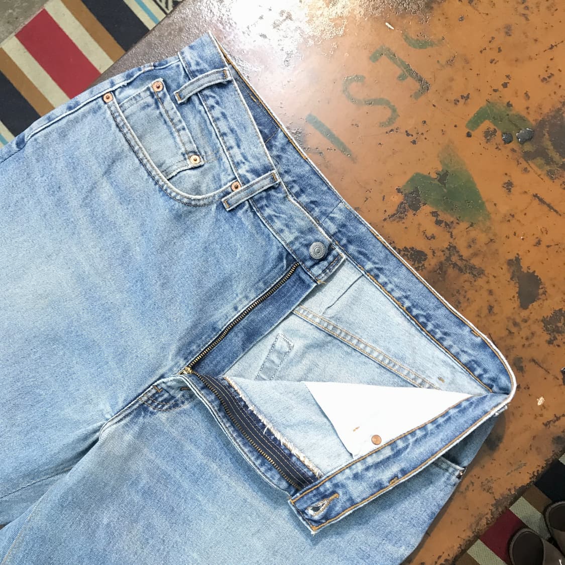 리바이스 550 연청 데님 팬츠 허리 36 상품이미지7