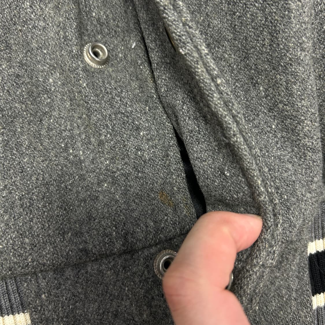 MLB 오클랜드 누빔 모직 바시티자켓(100) 상품이미지2