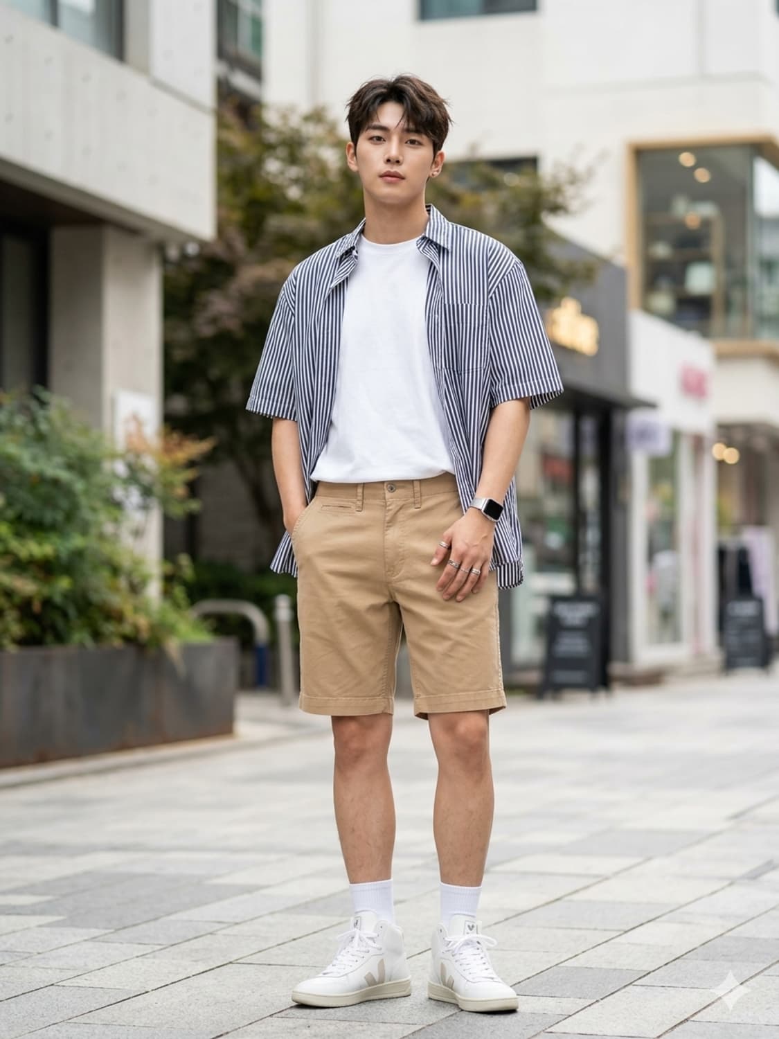 리바이스(Levi's) 502 테이퍼 치노 쇼츠 반바지 베이지 상품이미지1