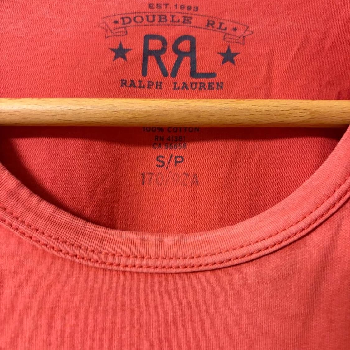 RRL 더블알엘 로고 반팔 티셔츠 레드 상품이미지2