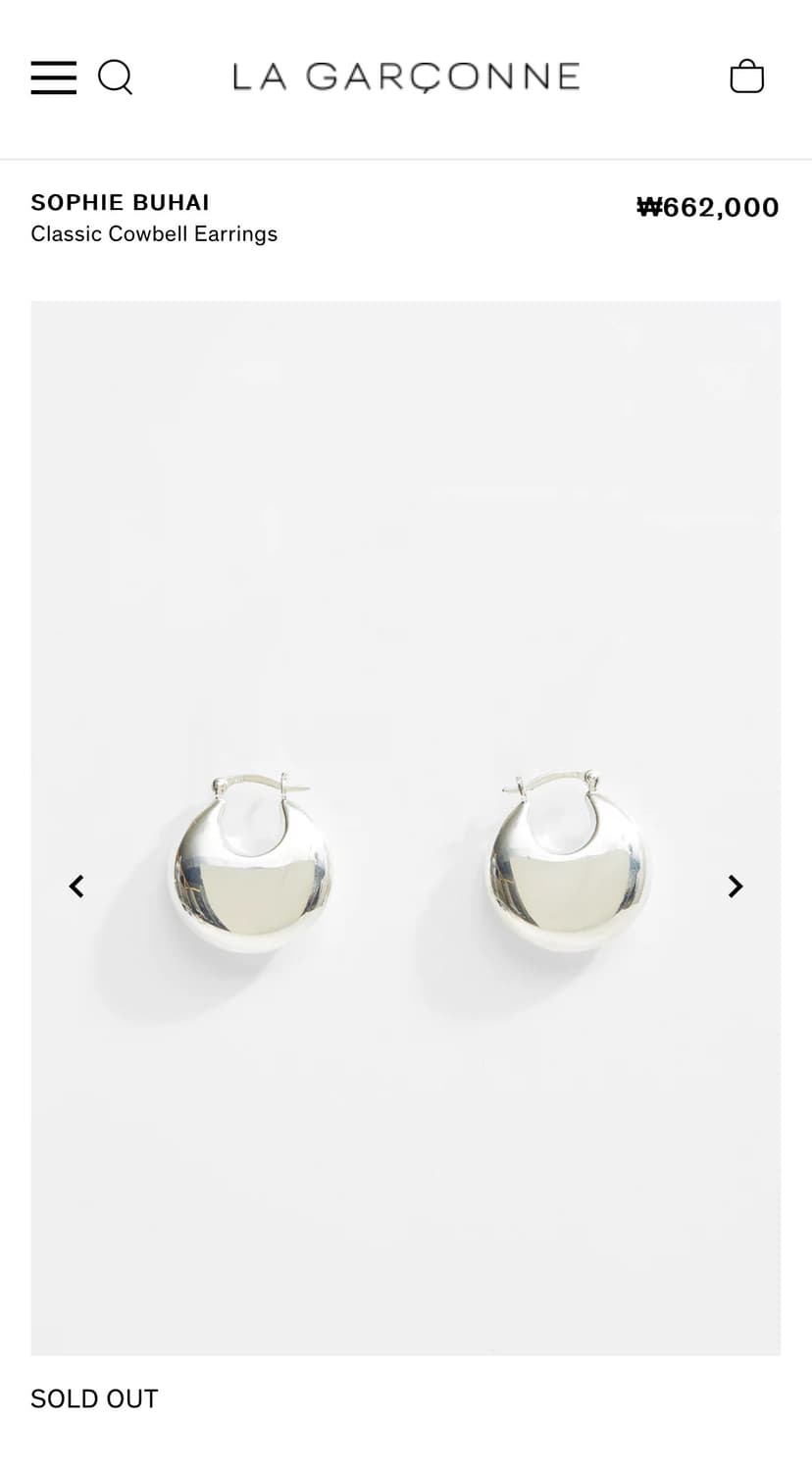 Sophie buhai classic cowbell earrings 상품이미지1
