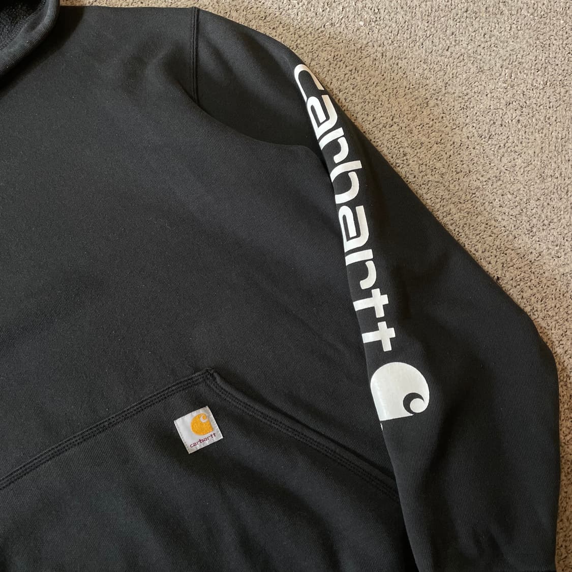 칼하트 스펠 빅로고 후드티 상품이미지2