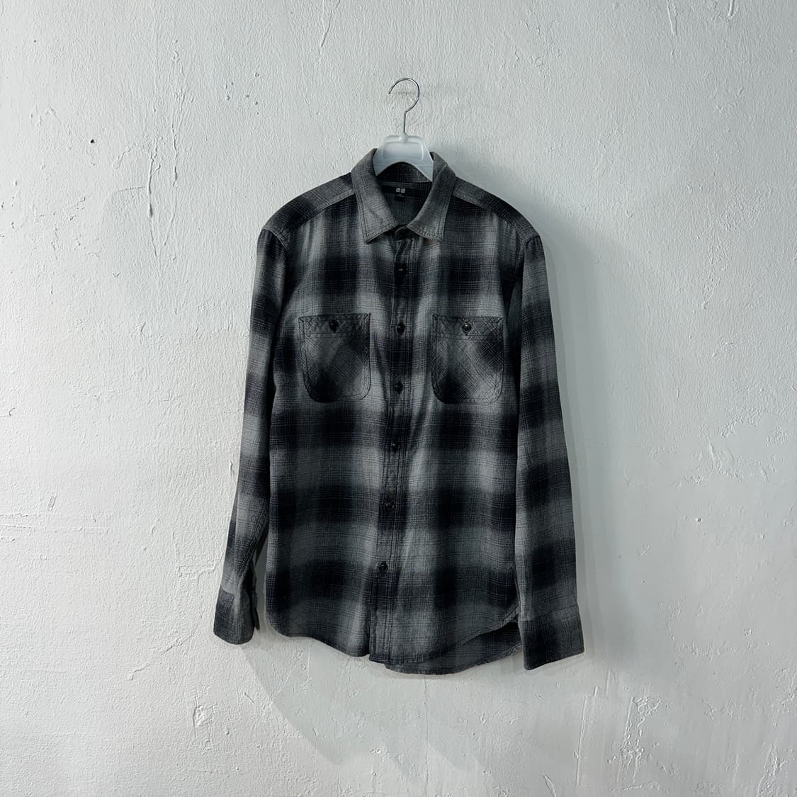 유니클로 체크남방 셔츠 M 상품이미지1