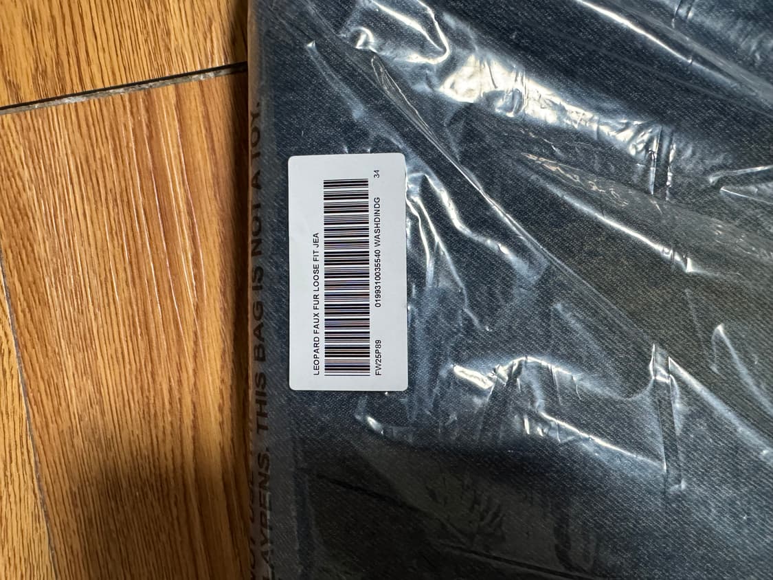 슈프림 레오파드 루즈핏 워시드 진 34 상품이미지3