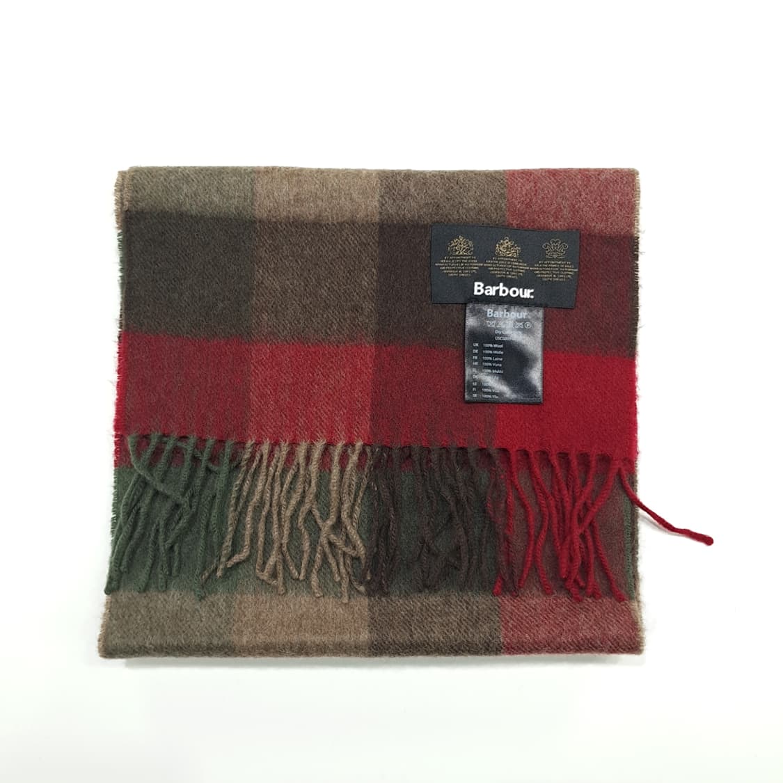 MX311 바버 멀티컬러 블록체크 울 목도리 머플러 상품이미지6